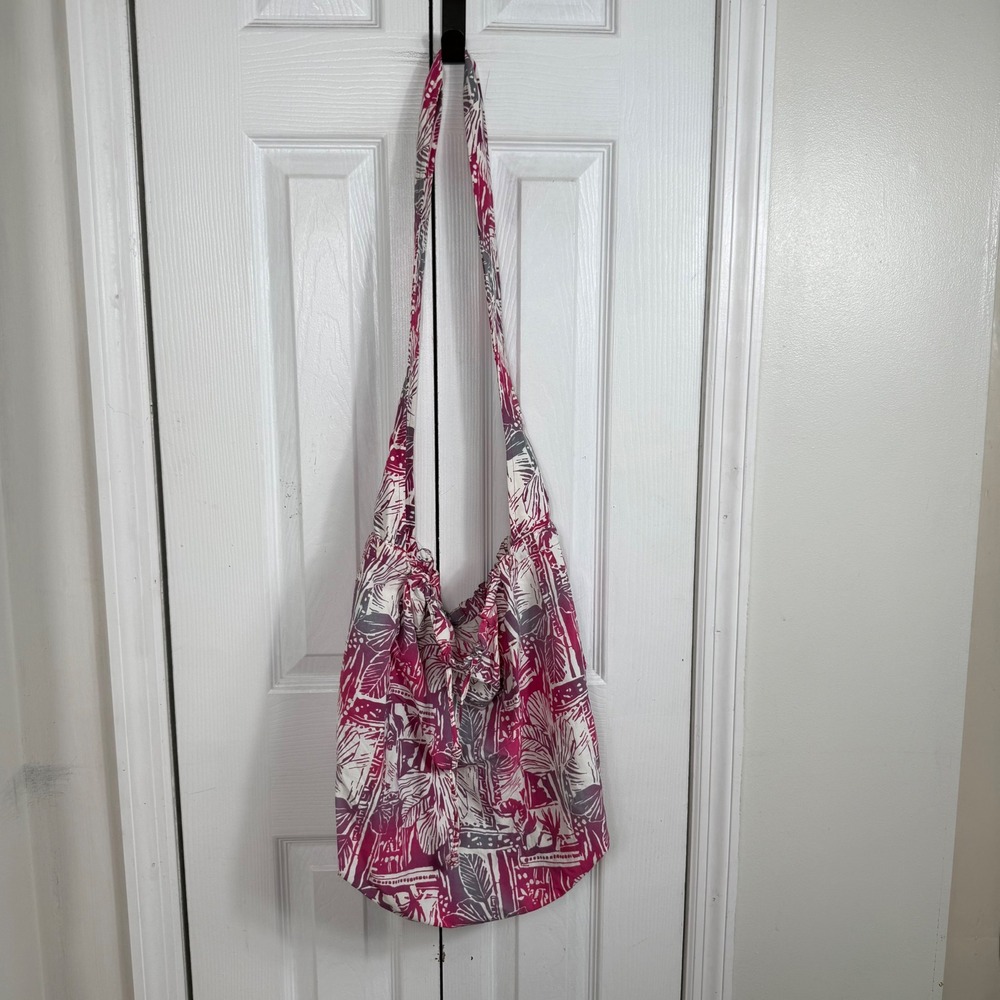 Patagonia All-Day Tote OS Pink Tropical Palm Leaf Canvas Shoulder Bag Gorpcore